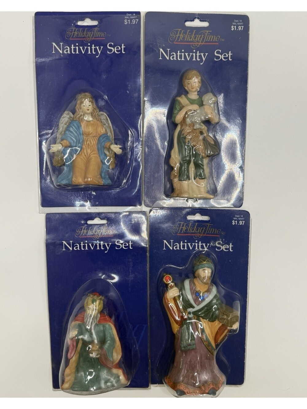 Vintage Holiday Time Nativity Figurines Lot of 4 New in Packages
